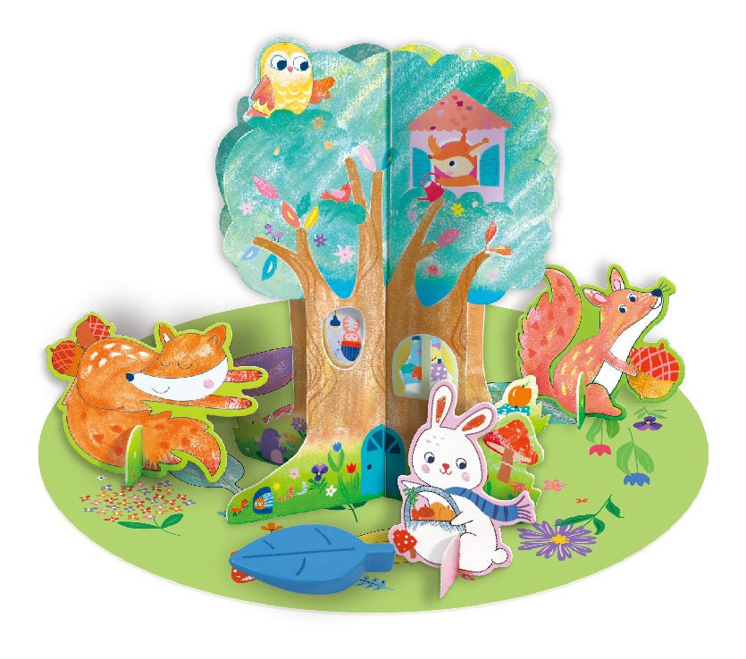 Kit de activitati cu creioane colorate - Distractie in casuta din copac - Avenir - Publisol.ro