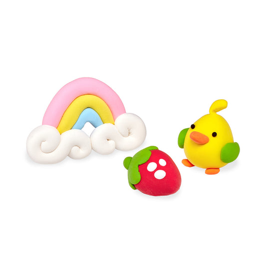 Kit DIY Creatibles - plastilina cu uscare la aer - set de 12 culori si 3 ustensile - Ooly