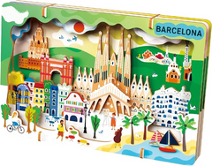 Kit DIY - Creaza Peisaj Urban 3D din lemn - Barcelona - Avenir