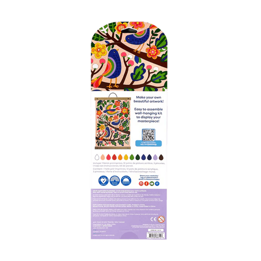 Kit panza canvas - Picteaza pe numere - Blue Birds - Ooly - Publisol.ro