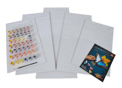Kit pictura pe numere schipper apus in caraibe, 5 tablouri, Simba - Publisol.ro