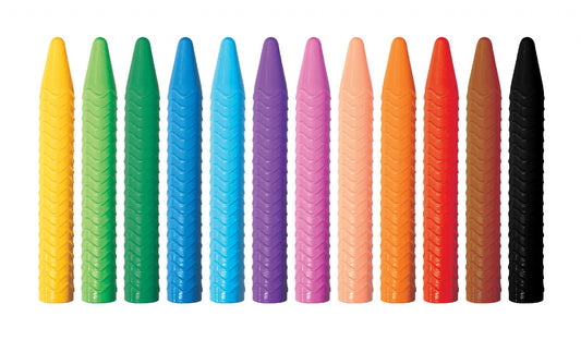 Kit rola de desenat 3 m si 12 creioane colorate cerate, Haku Yoka - Dinozauri - Avenir - Publisol.ro
