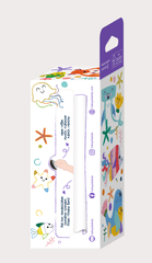 Kit rola de desenat pe numere - 2 m, include 4 creioane colorate cerate, Subacvatic - Haku Yoka - Avenir - Publisol.ro