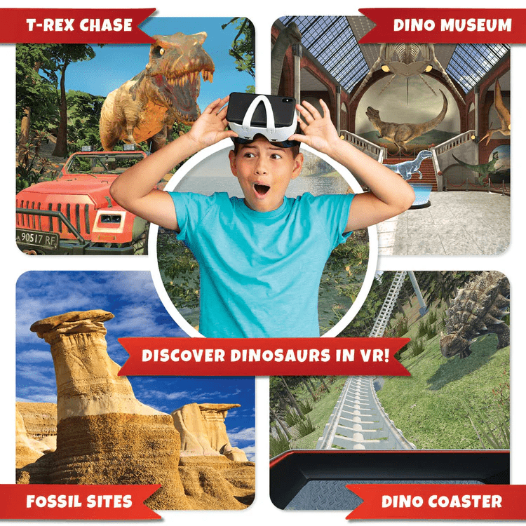 Kit STEM interactiv VR - Descopera Dinozaurii in Realitate Virtuala - Abacus Brands - Publisol.ro