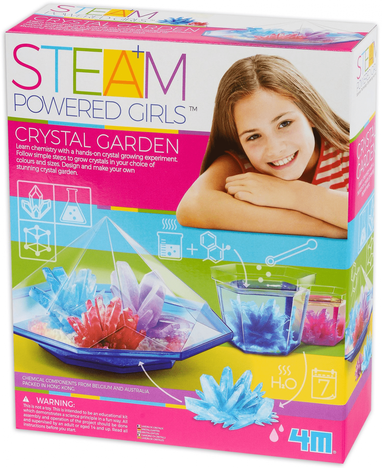 Kit stiintific - Gradina cu Cristale, STEAM Kids - 4M - Publisol.ro