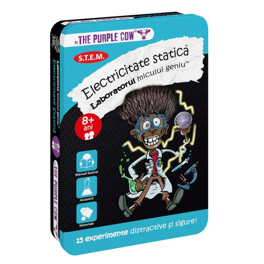 Laboratorul micului geniu - Electricitate statica, Purple Cow - Publisol.ro