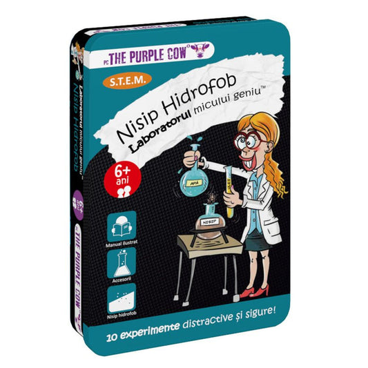 Laboratorul micului geniu - Nisip Hidrofob, Purple Cow - Publisol.ro