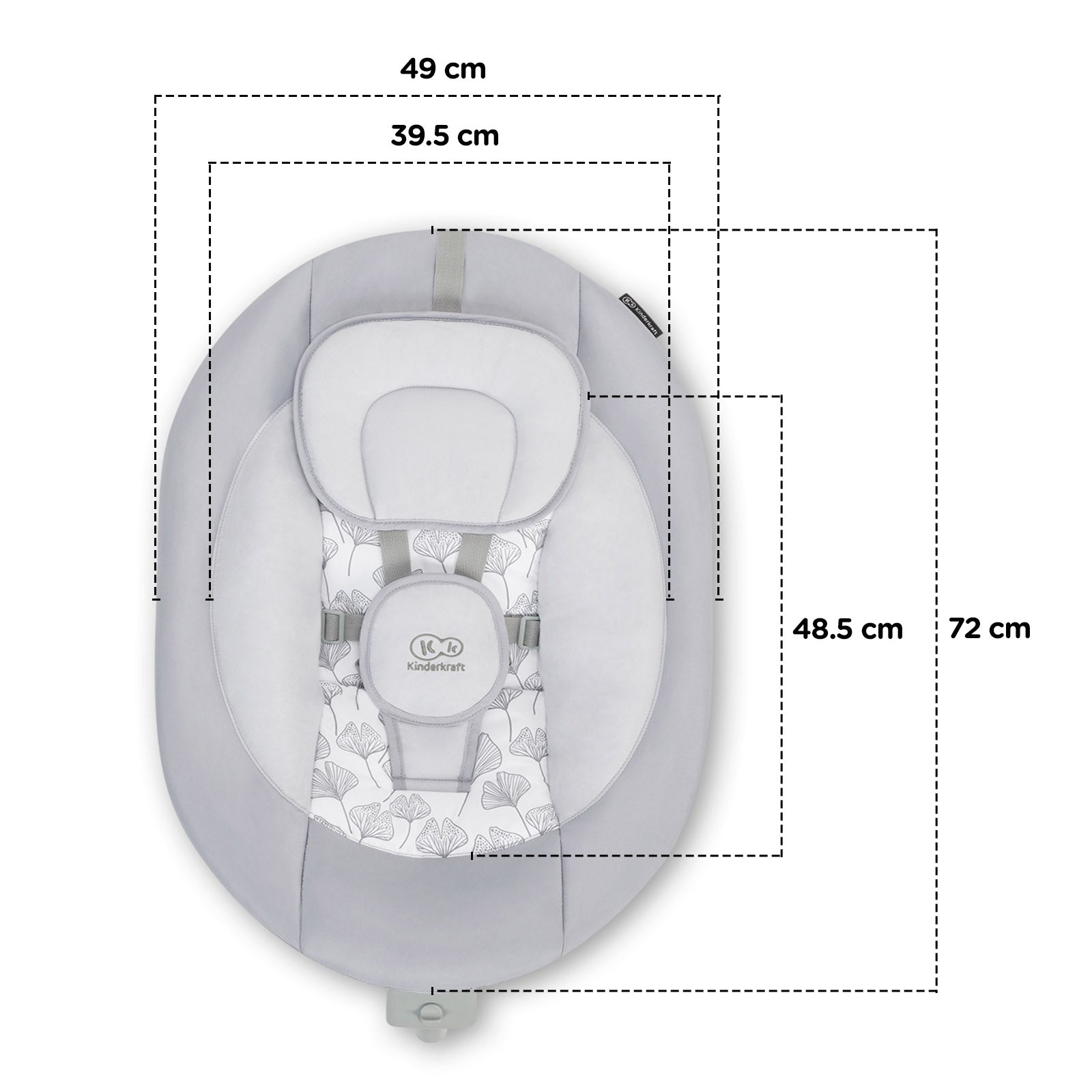 Leagan electric Kinderkraft luli, 2 in 1, grey - Publisol.ro