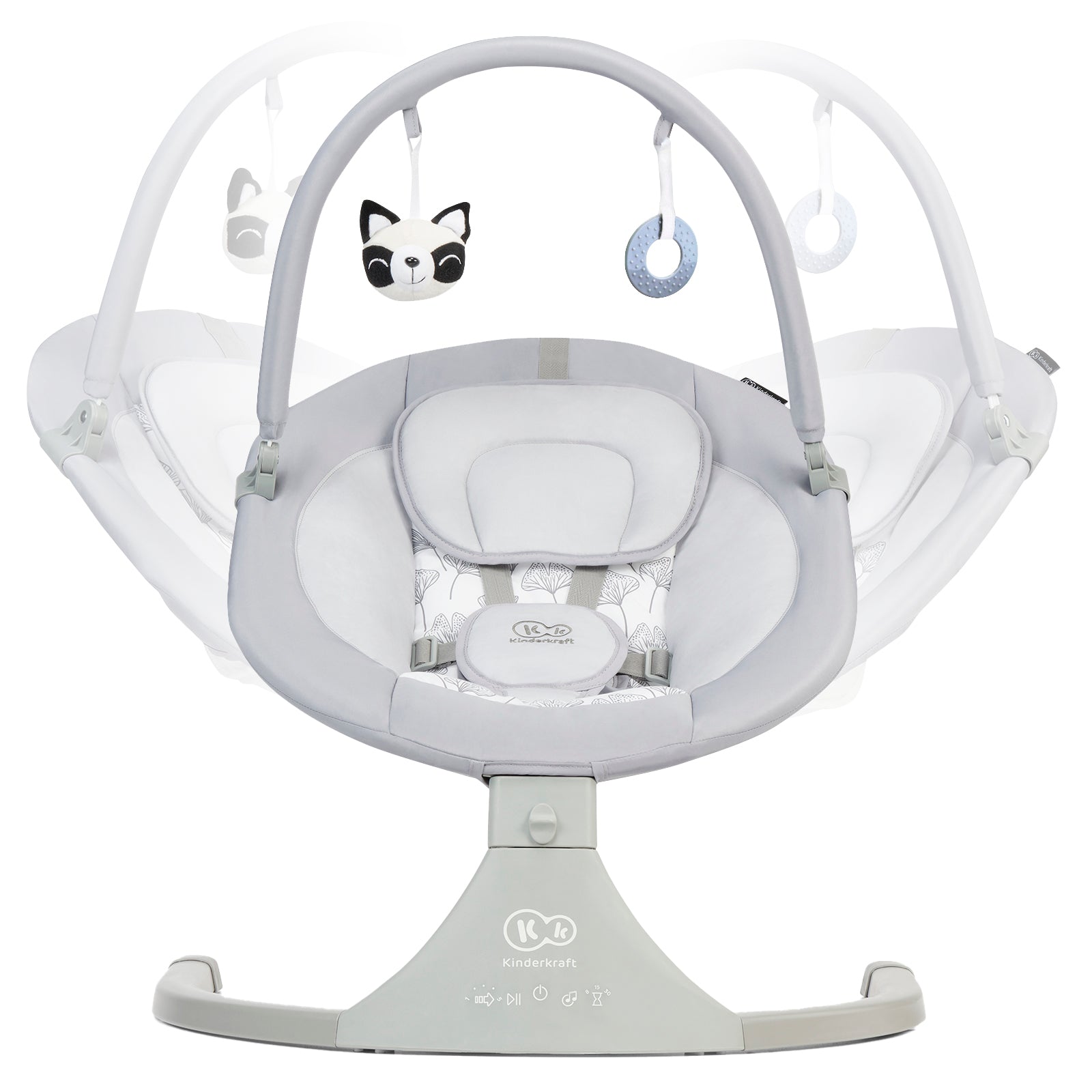 Leagan electric Kinderkraft luli, 2 in 1, grey - Publisol.ro