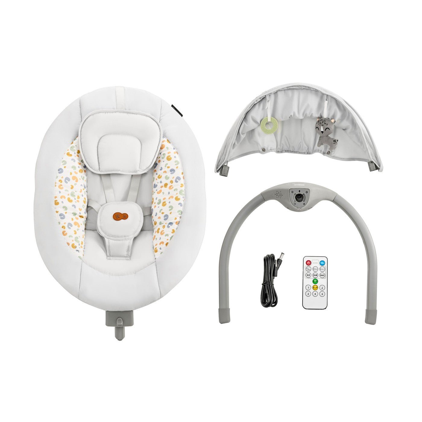 Leagan electric Kinderkraft lumi 2, light grey - Publisol.ro