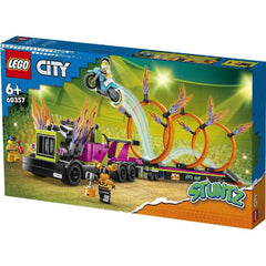 Lego city camion de cascadorie si provocarea cercurilor de foc 60357, LEGO - Publisol.ro