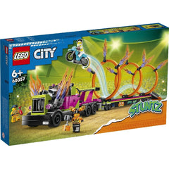 Lego city camion de cascadorie si provocarea cercurilor de foc 60357, LEGO - Publisol.ro