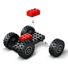 Lego city incarcator pe roti galben pentru constructii 60450, LEGO - Publisol.ro