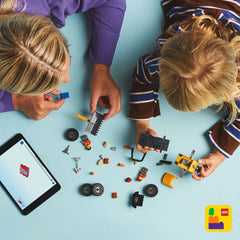 Lego city incarcator pe roti galben pentru constructii 60450, LEGO - Publisol.ro