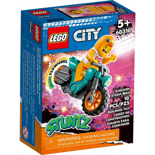 Lego city motocicleta de cascadorii cu gaina 60310, LEGO - Publisol.ro