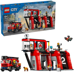 Lego city statie si camion de pompieri 60414, LEGO - Publisol.ro