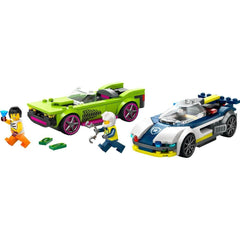 Lego city urmarire cu masina de politie si masina puternica 60415, LEGO - Publisol.ro