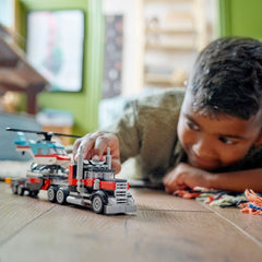 Lego creator 3in1 camioneta platforma cu elicopter 31146, LEGO - Publisol.ro