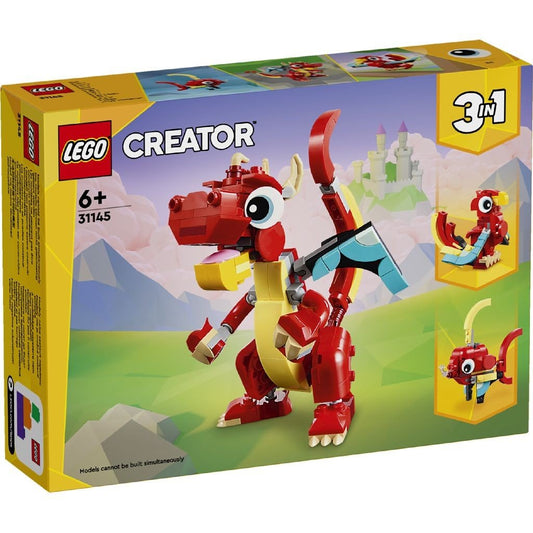 Lego creator 3in1 dragon rosu 31145, LEGO - Publisol.ro