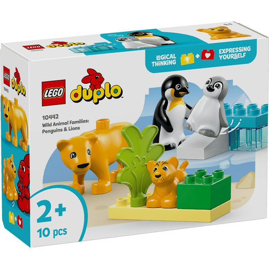 Lego duplo familii de animale salbatice: pinguini si lei 10442, LEGO - Publisol.ro