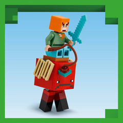 Lego Minecraft batalie deasupra lavei în nether 21266 - Publisol.ro