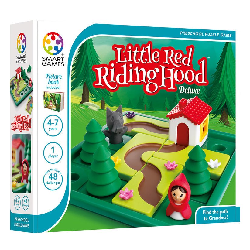 Little Red Riding Hood - Deluxe, joc de logica cu 48 de provocari, 4+ ani, editie internationala, Smart Games - Publisol.ro