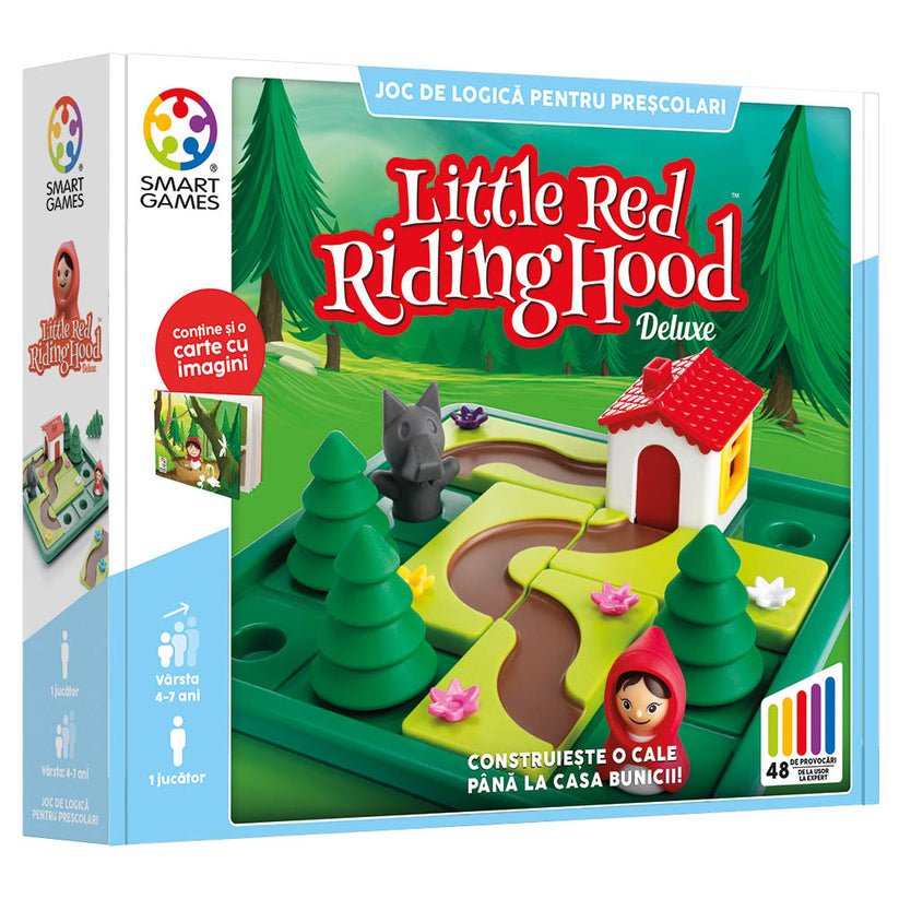Little Red Riding Hood - Deluxe, joc de logica cu 48 de provocari, 4+ ani, editie lb. Romana, Smart Games - Publisol.ro