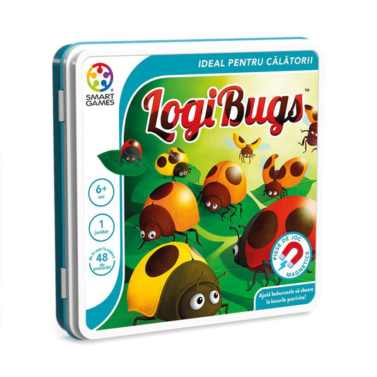 Logibugs, joc de logica cu 48 de provocari, 6+ ani, editie lb. Romana, Smart Games - Publisol.ro