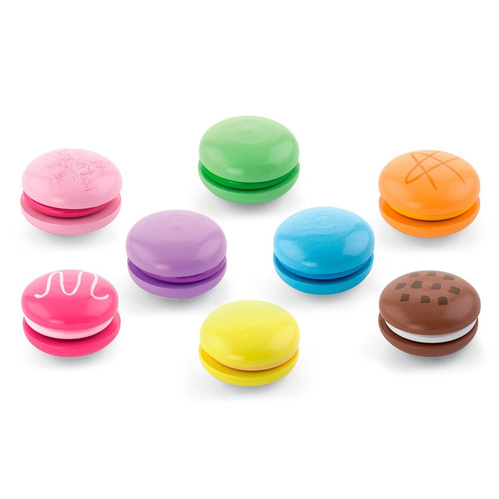 Macarons din lemn, set 8 bucati, Viga Toys - Publisol.ro