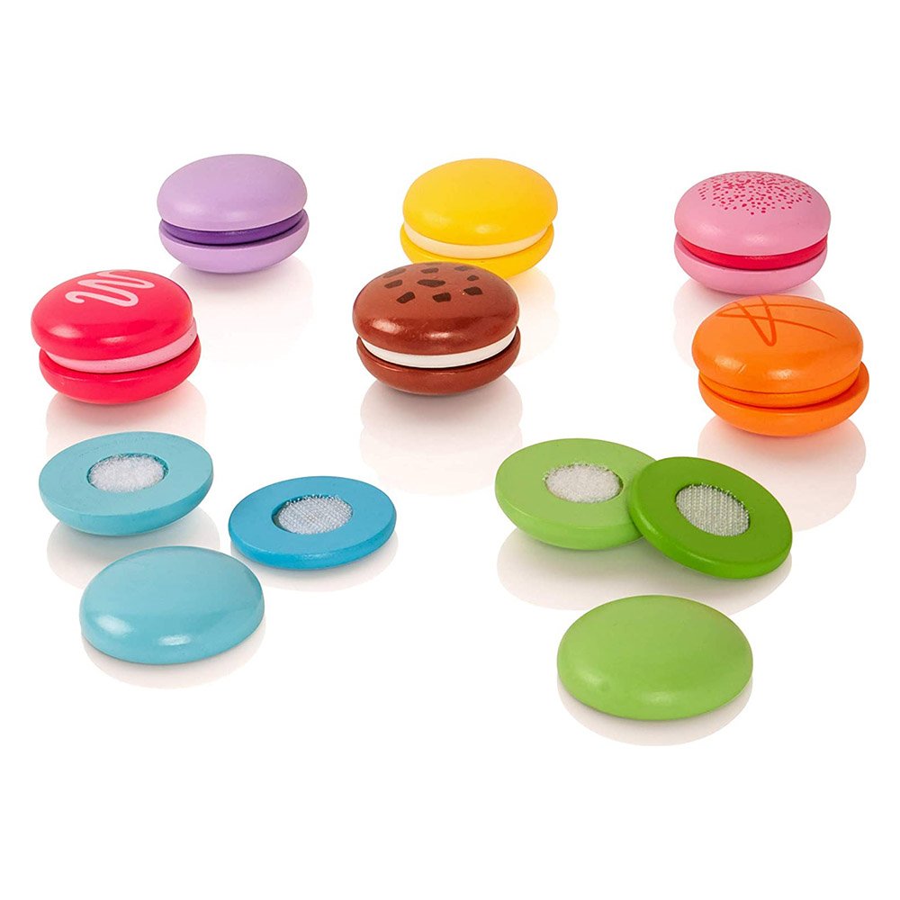 Macarons din lemn, set 8 bucati, Viga Toys - Publisol.ro