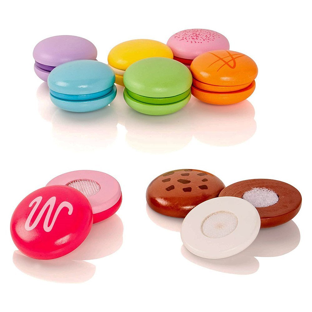 Macarons din lemn, set 8 bucati, Viga Toys - Publisol.ro