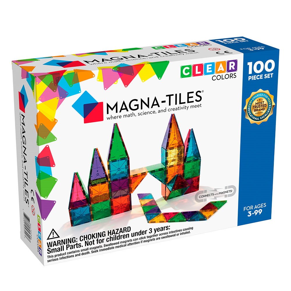 MAGNA - TILES Clear Colors, set magnetic 100 piese - Publisol.ro