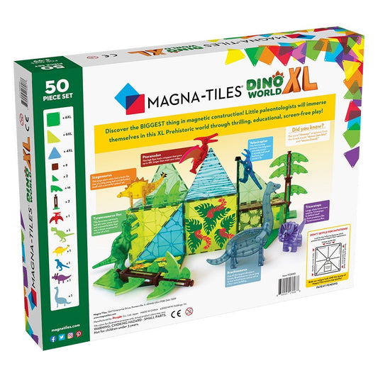 MAGNA - TILES Dino World XL, set magnetic 50 de piese - Publisol.ro