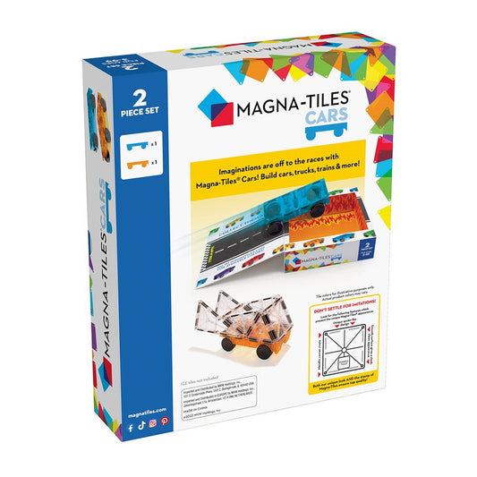 MAGNA - TILES Extensie, 2 masinute Albastru si Portocaliu - Publisol.ro