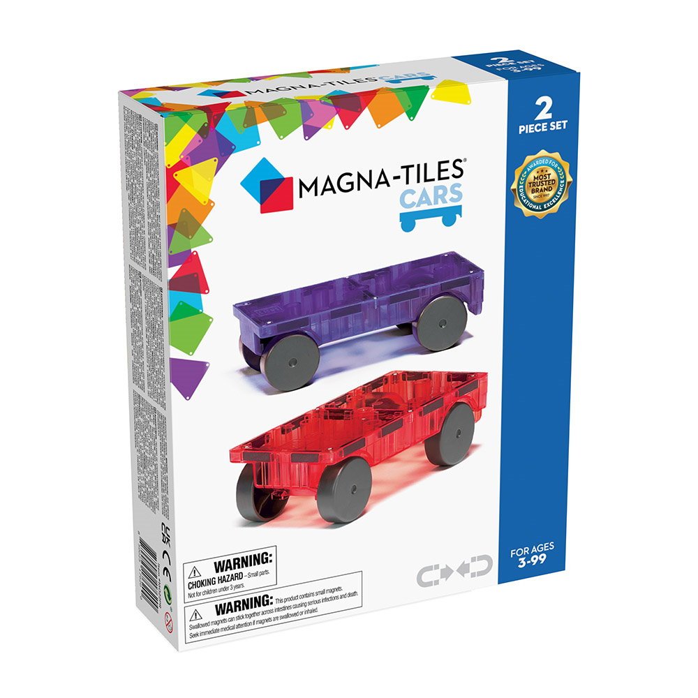 MAGNA - TILES Extensie, 2 masinute Mov si Rosu - Publisol.ro