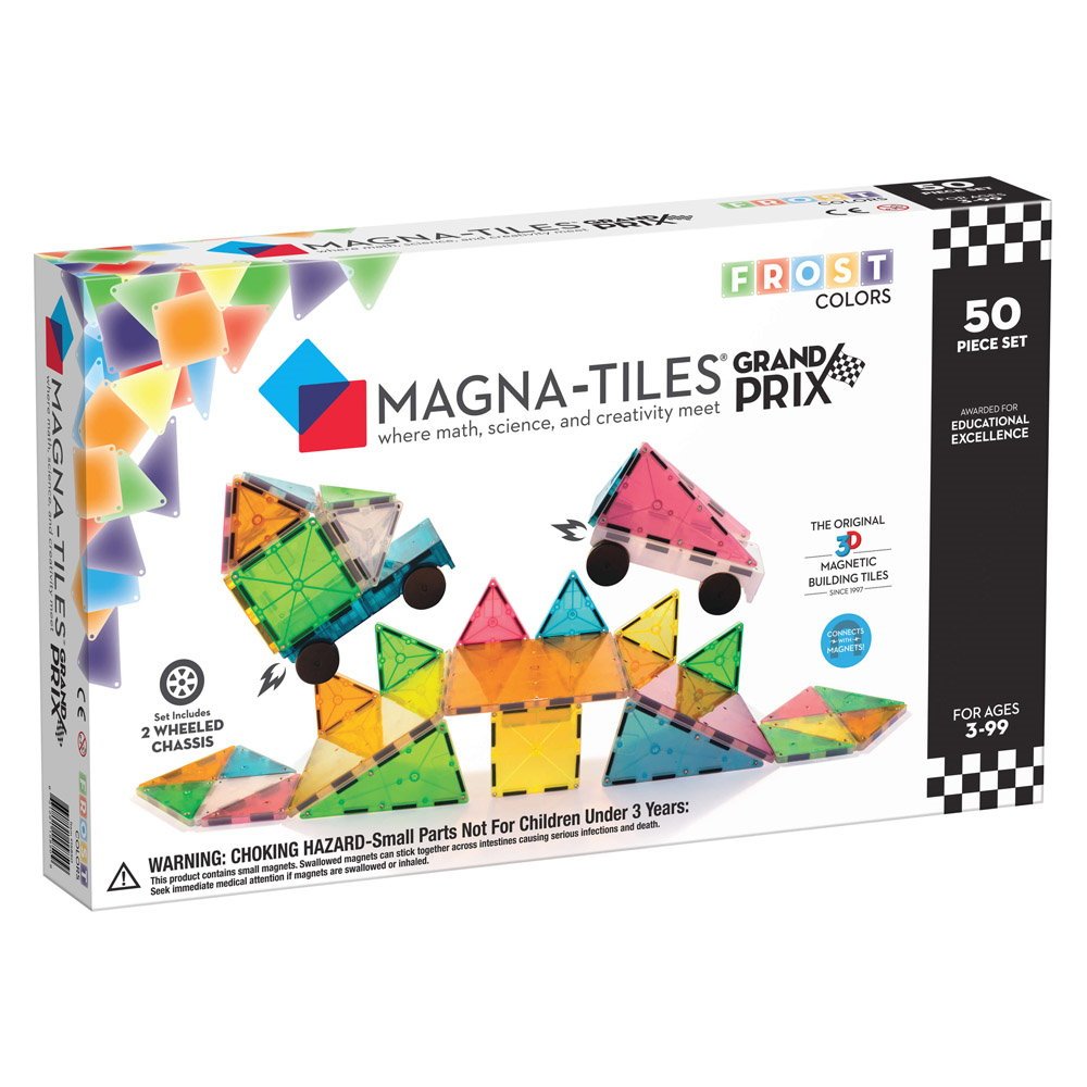 MAGNA - TILES Grand Prix, set magnetic 50 de piese cu masinute - Publisol.ro