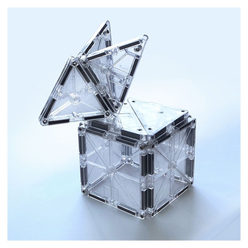 MAGNA - TILES ICE Transparent, set magnetic 16 piese - Publisol.ro