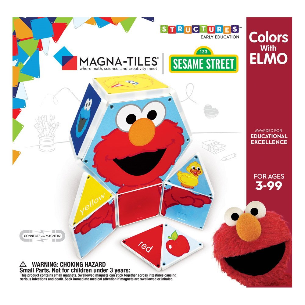 Magna - Tiles Structures, Invata culorile cu Elmo, CreateOn - Publisol.ro