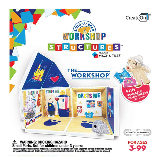 Magna - Tiles Structures, The Workshop, set cu autocolante, CreateOn - Publisol.ro