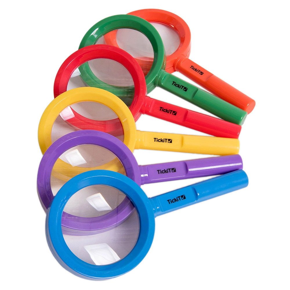 Magnifiers, set 6 lupe colorate, TickiT - Publisol.ro