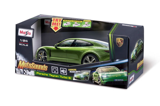 Maisto masinuta cu sunete si lumini PORSCHE TAYCAN TURBO S scara 1 la 24 - Publisol.ro