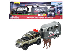 Majorette land rover cu remorca pentru cai , Simba - Publisol.ro