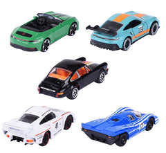 Majorette set 5 masinute metalice porsche 7.5cm, Simba - Publisol.ro