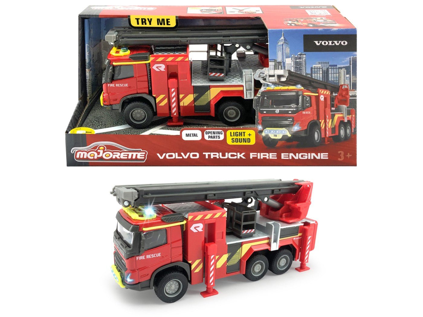Majorette volvo masina de pompieri 19cm, Simba - Publisol.ro