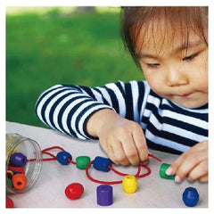 Margele mari din lemn colorate, Viga Toys - Publisol.ro