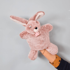 Marioneta Histoire D Ours - iepuras de plus, 25 cm, roz - Histoire d'Ours - Publisol.ro
