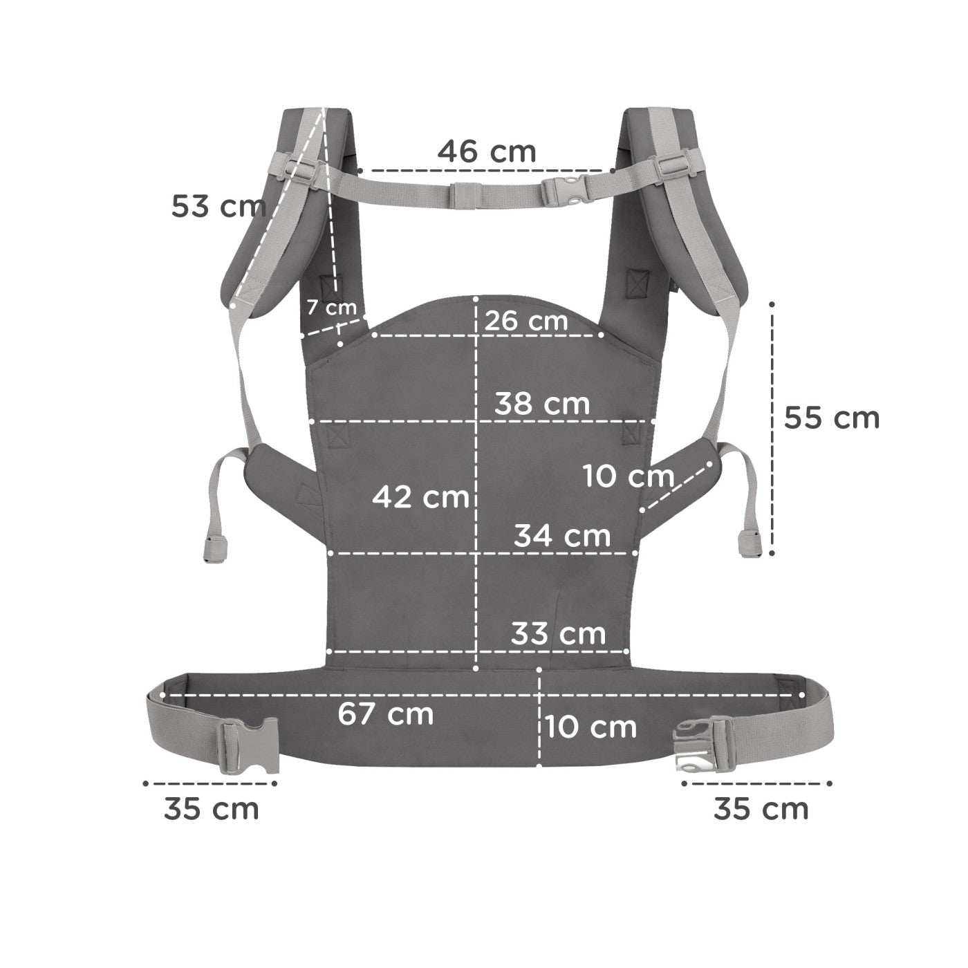Marsupiu ergonomic Kinderkraft nino, pana la 20 kg, confetti grey - Publisol.ro