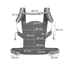 Marsupiu ergonomic Kinderkraft nino, pana la 20 kg, confetti grey - Publisol.ro