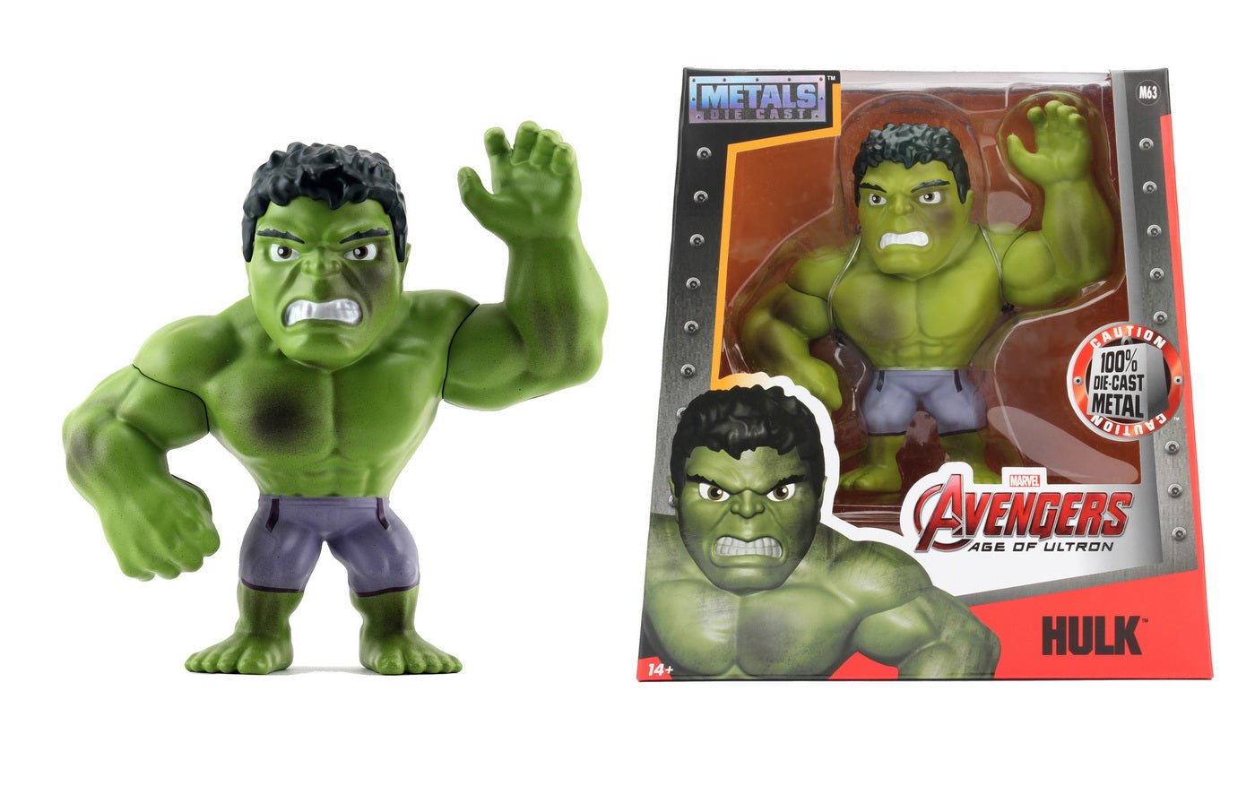 Marvel figurina metalica hulk 15 cm, Simba - Publisol.ro