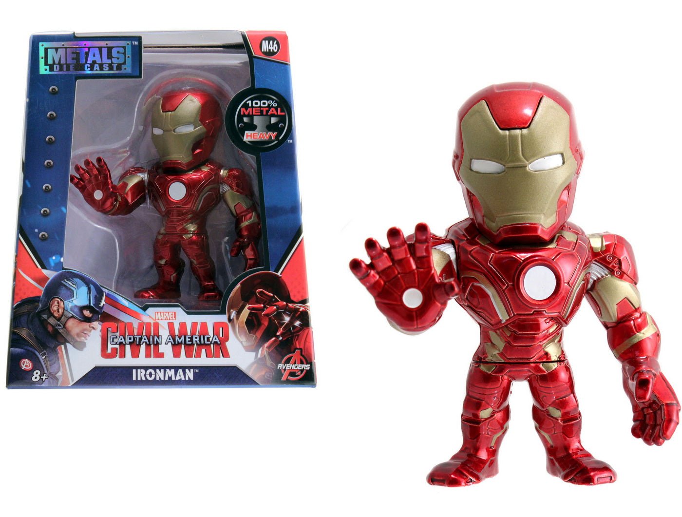 Marvel figurina metalica iron man 10cm, Simba - Publisol.ro